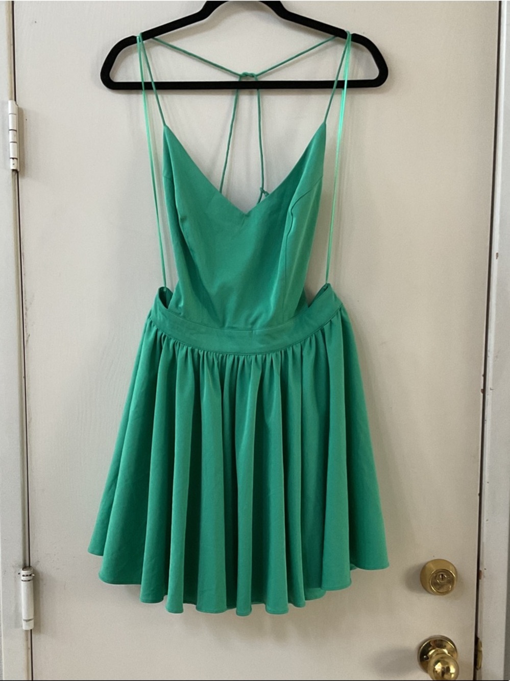 Guess Mint Green Spaghetti-Strap Mini Dress